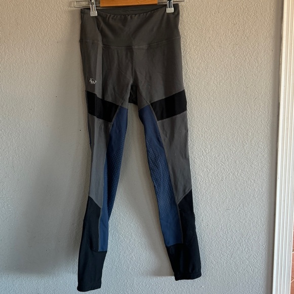 HORSEWARE FASHION RIDING TIGHTS SILICON charcoal navy XS - Picture 2 of 4
